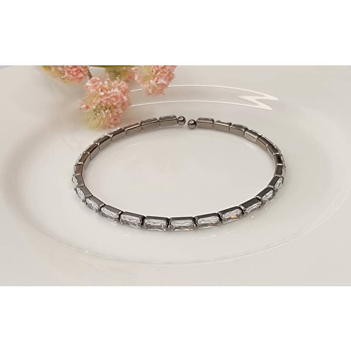 BETTYOH INC – wholesale Bangle bracelet – Rectangular Cubic Stackable Bracelet2