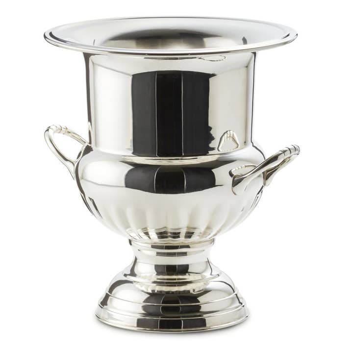 Dronning Anne flaske køler med håndtag, tunge sølv forgyldt for engroshandel hos EDZARD