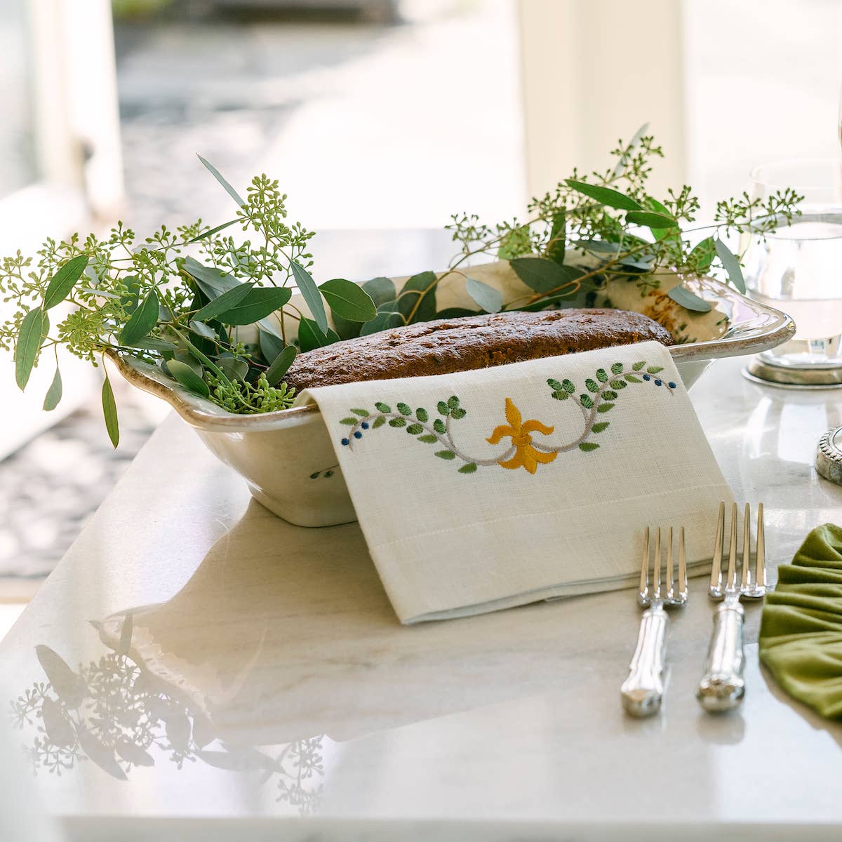 Arte Italica & Crown Linen Designs - Vente Assiettes/plats/bols de décoration - Plat Rectangulaire Medici2