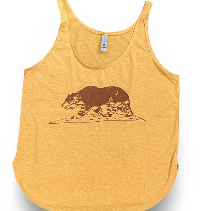 Camiseta de Tirantes para Mujer con Oso Grizzly de California para venta al por mayor de Nurelle Creations