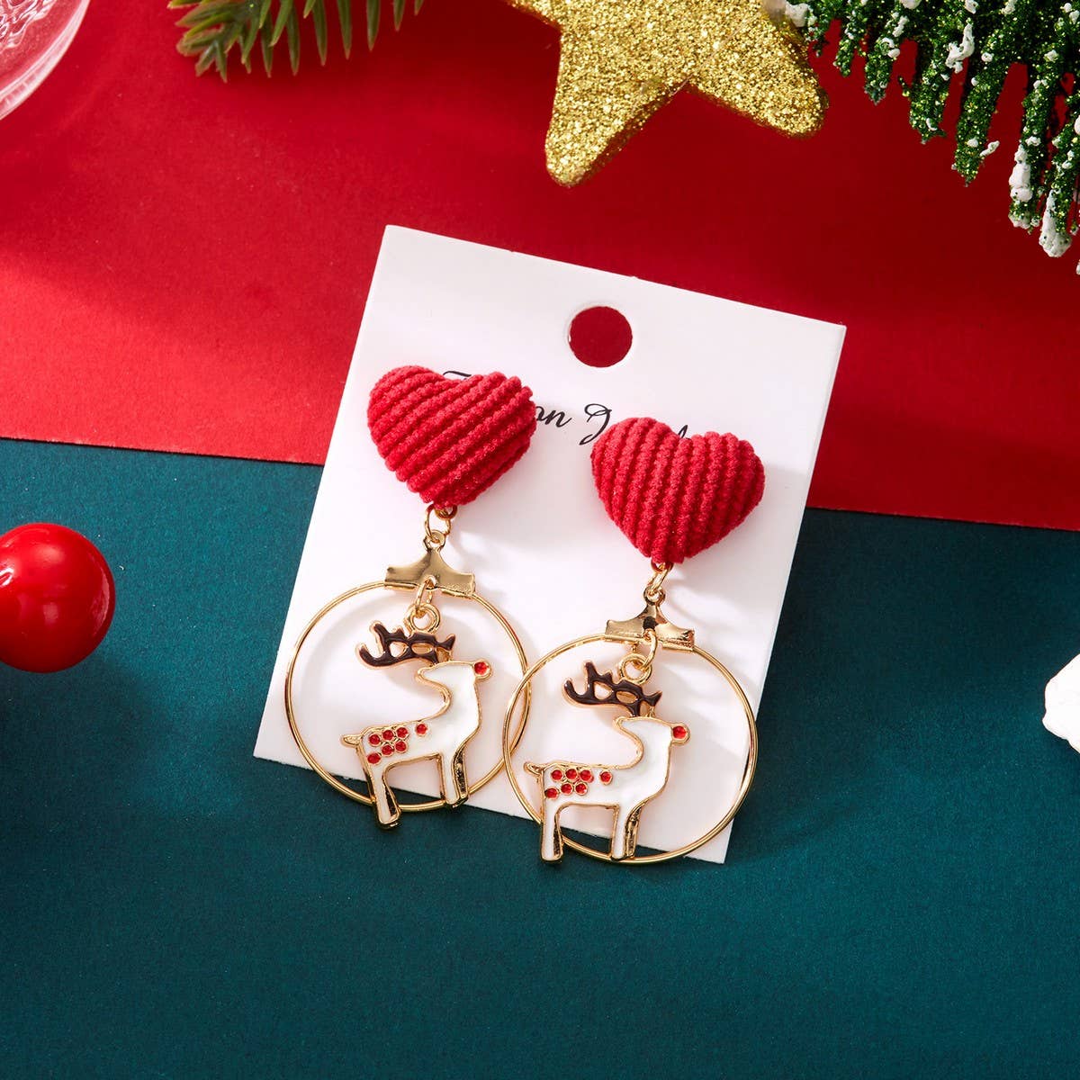 DOUBLJU - Wholesale Dangle Earrings - VERSATILE CHRISTMAS-THEMED EARRINGS_CWAJE0575312