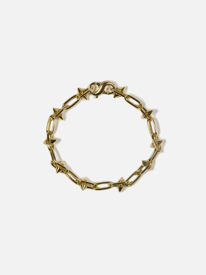 Pulseira de pequenos picos dourados por atacado de llayers