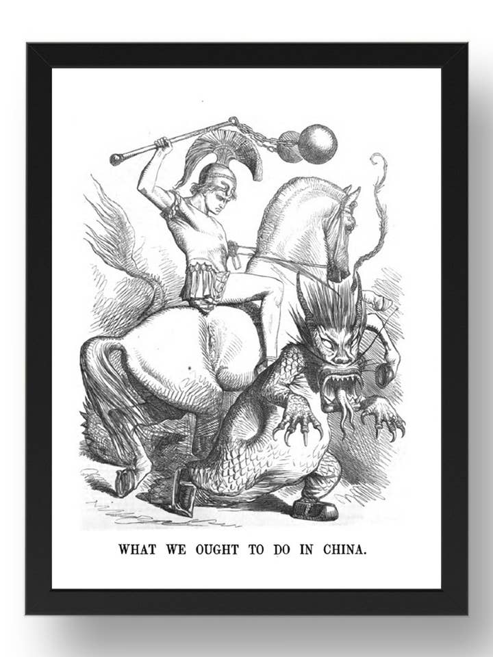 whatweoughttodoinchina, Vintage-Historik-Poster im 17x13" (A3) Rahmen für den Großhandel von PERIOD PRINTS