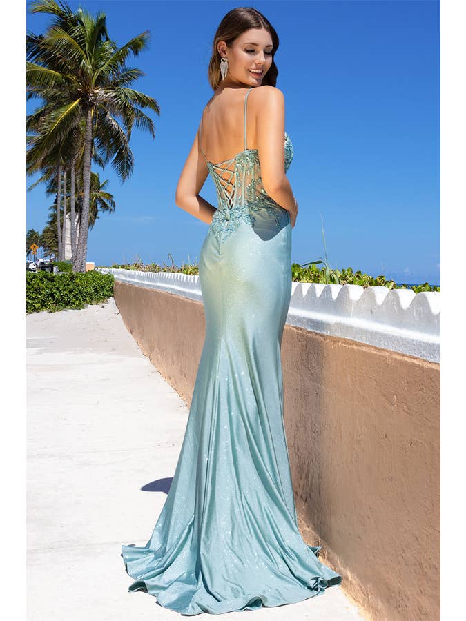 Babyfox Apparel - Wholesale Gown - Women's - Strapless Embellished Glitter Sparkle Sheath Dress2