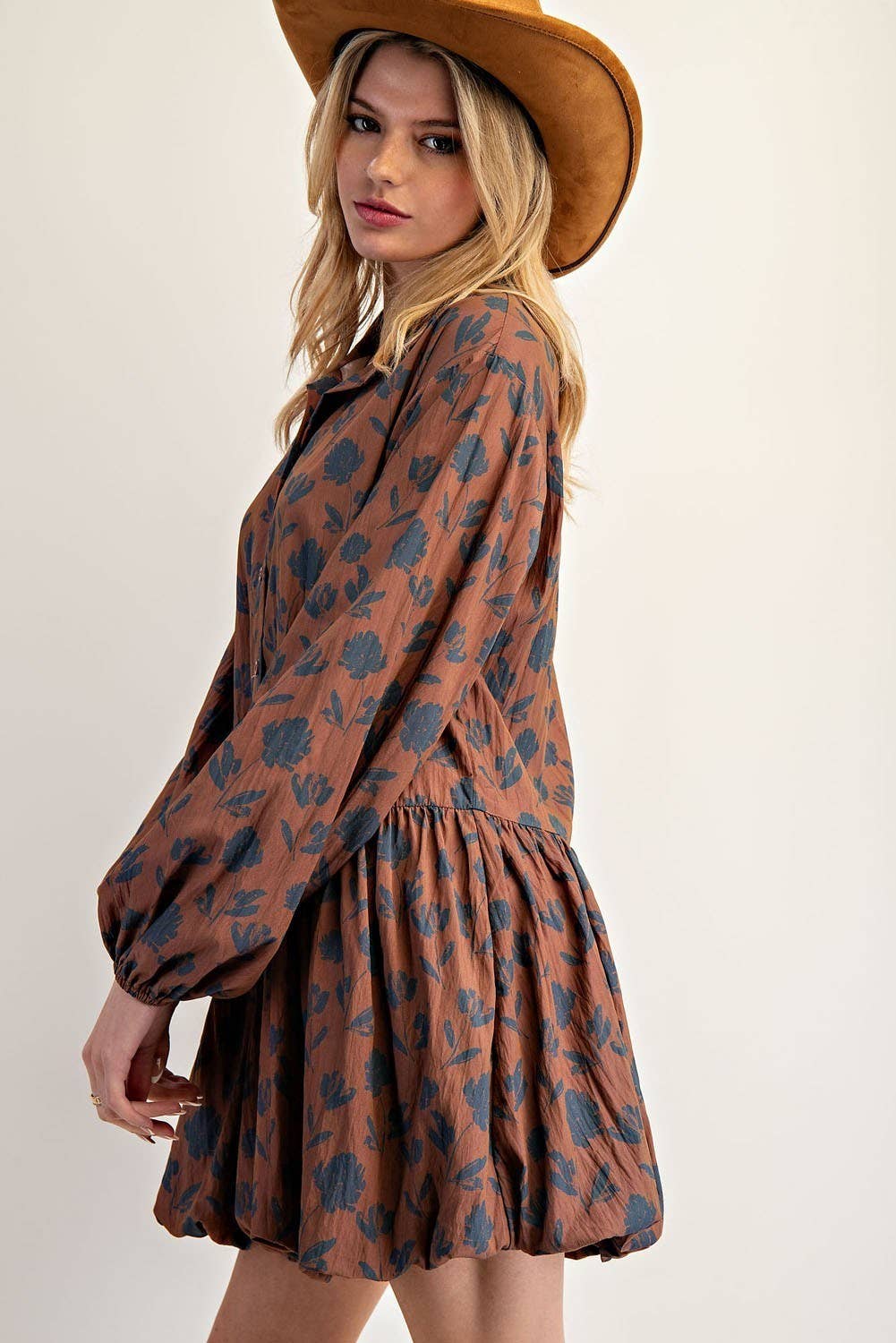 Peace Love Line - Wholesale Dress - Women's - PL8367 - FLORAL PRINT MINI DRESS1