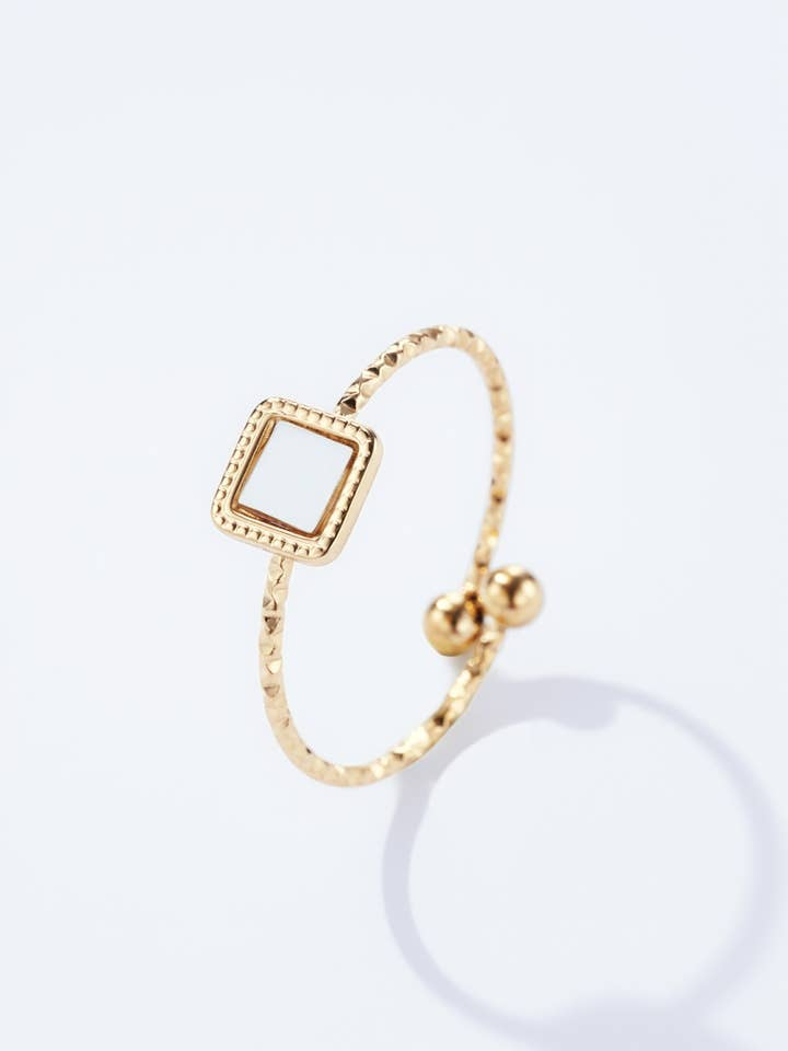 Stainless steel ring 424RX171 for wholesale by BYREN | ÉLINE L'ATELIER