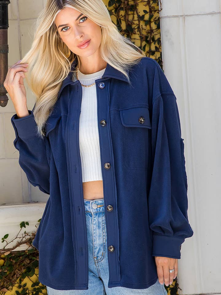 Sweet Lovely by Jen - Wholesale Shirt Jacket/Shacket - Women's - SOFT COZY WASHED SHACKET26