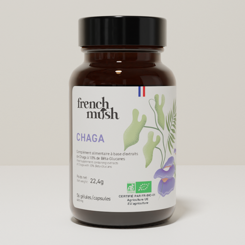 FRENCH MUSH - Venta al por mayor Suplementos/vitaminas para beber - Suplemento dietético de extracto de Chaga - FRENCH MUSH2