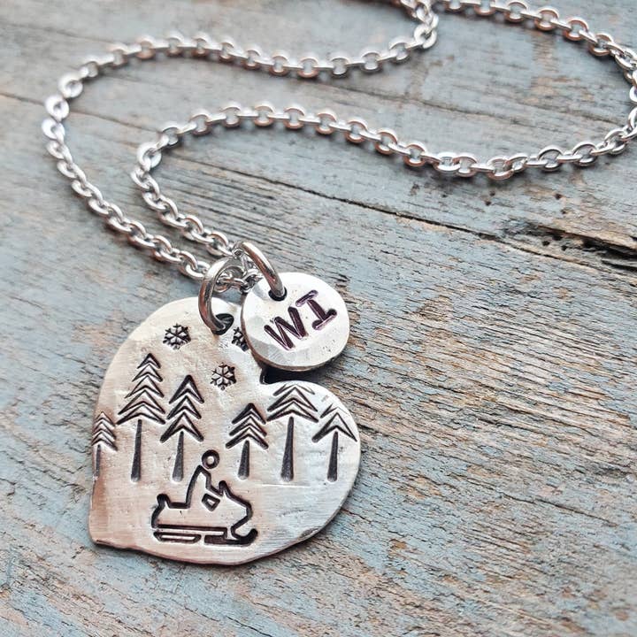 Kathryn's Collection - Wholesale Pendant/Charm Necklace - Snowmobile Heart Necklace (customizable) 4