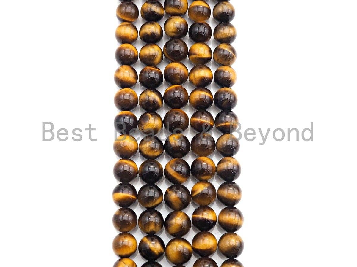 BestBeads&Beyond – Engroshandel Perler – AA høj kvalitet naturlige gule Tiger Eye perler, 6mm/8mm/10mm2