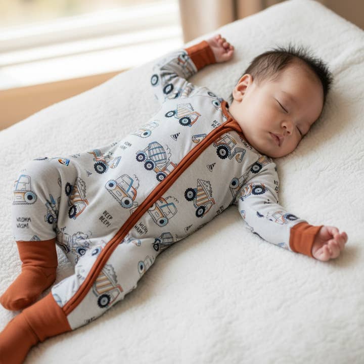 Byggbambu-dragkedja-romper för wholesale av Tiny toes Baby Co