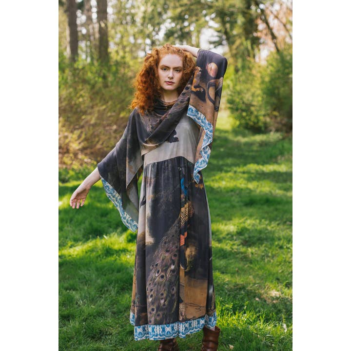 Market of Stars - Wholesale Scarf - Women's - Wild Beauty Bohemian Scarf with Peacock Print