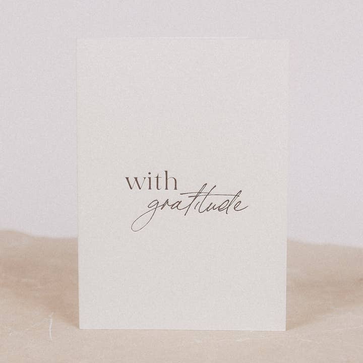 Con tarjeta de gratitud para venta al por mayor de The Wellbeing Store