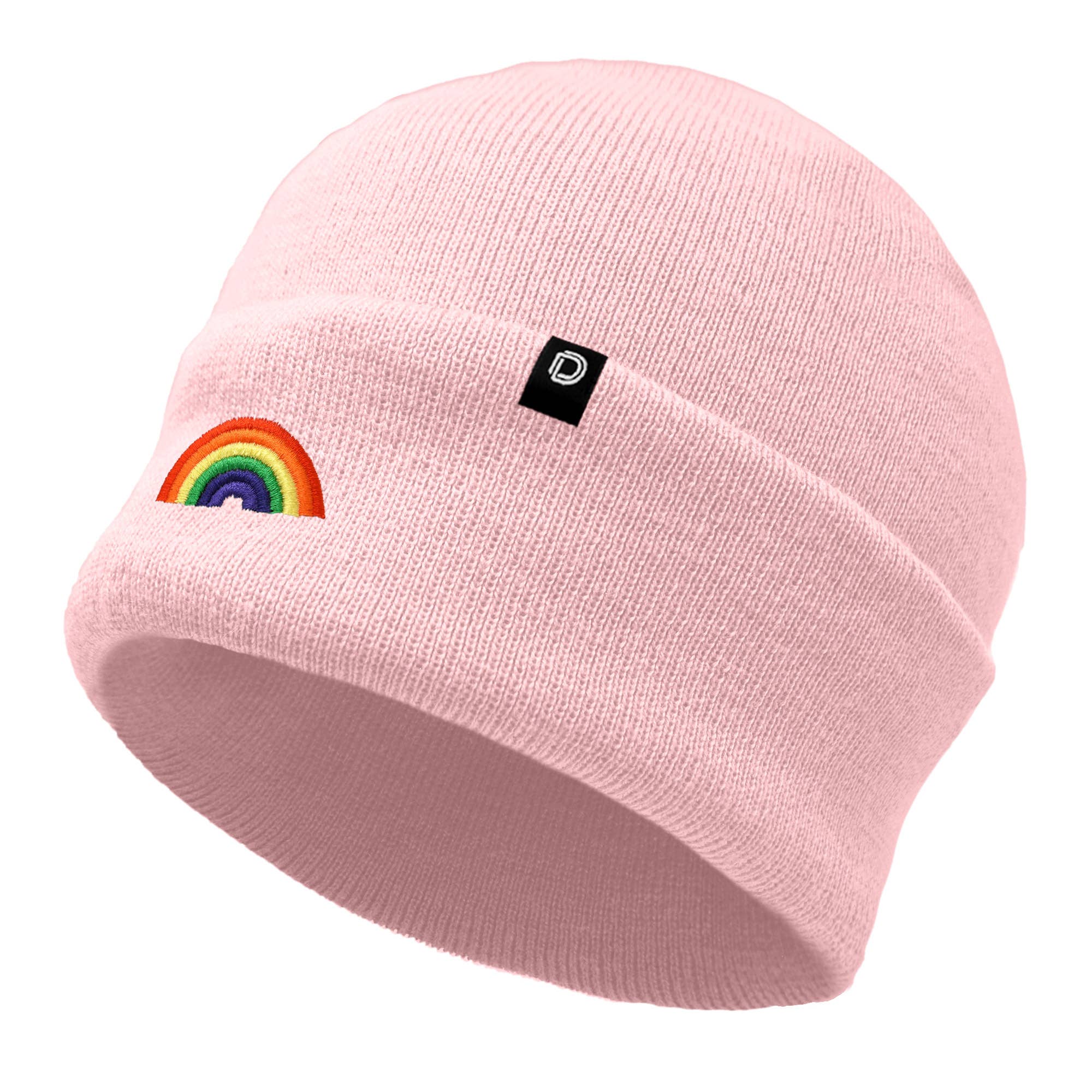 Dalix - Wholesale Beanie - Women's - Dalix Embroidered Rainbow Beanie Cap Cuffed Knit Hat Women63