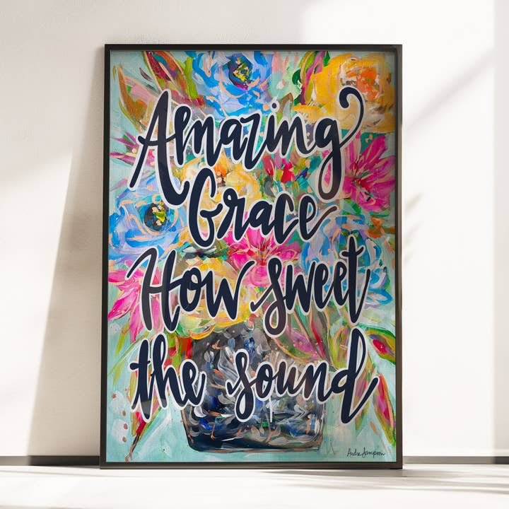 Scripture Art Print, Christian Art, Dopamine Decor, Trendy Colorful Art Print, Maximalist Home for wholesale by Audra Style