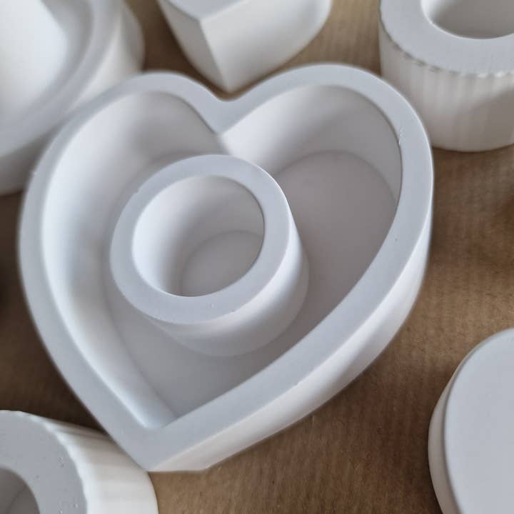 isaMi - Wholesale Candle Holder - Candlestick single | Heart & Round for short & long candles2