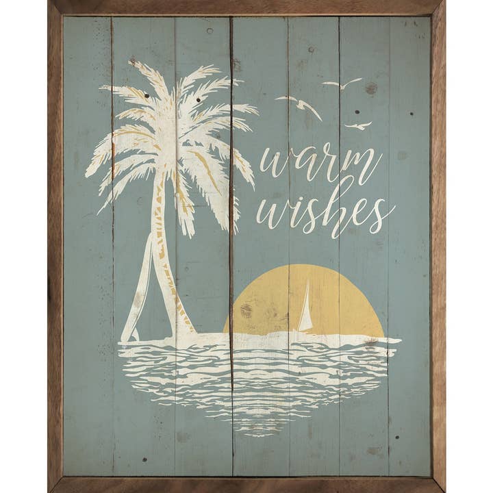 Kendrick Home - Wholesale Sign - Warm Wishes Sunset Blue