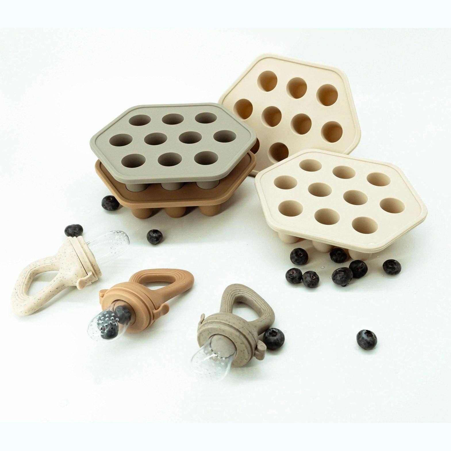 Tyhan - Wholesale Food Storage Cubes - Kids & Baby - Silicone Breast Milk Freezer Tray + Matching Feeder!1