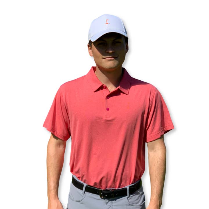 Mottled Pattern Light Red Polo for wholesale by WeWantGolf