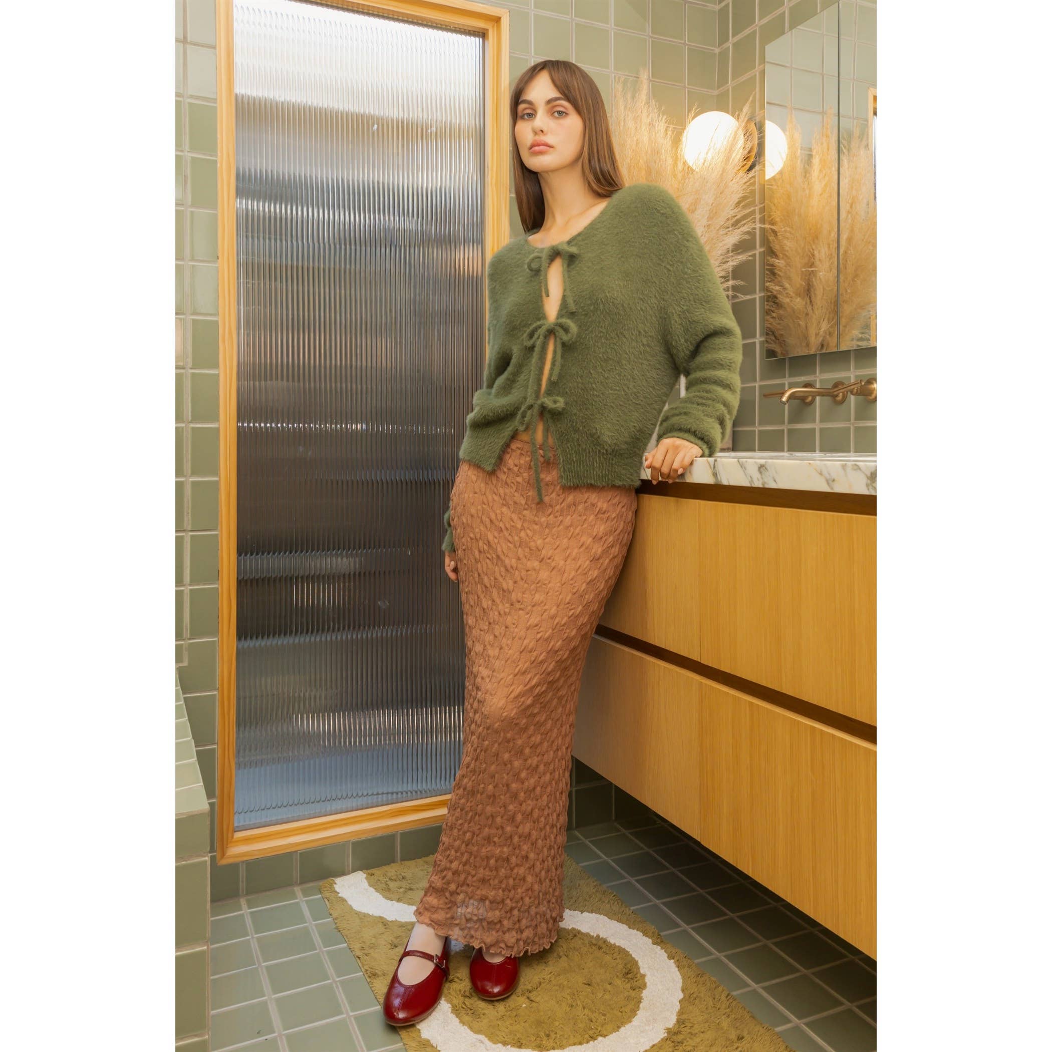 HYFVE - Wholesale Cardigan - Women's - Fuzzy Sweater With Unique Front Ties17