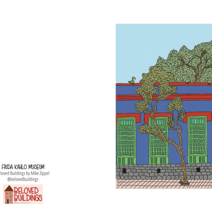 Frida Kahlo Museum - Greeting Card - A2 for wholesale by Only In My Dreams Events LLC