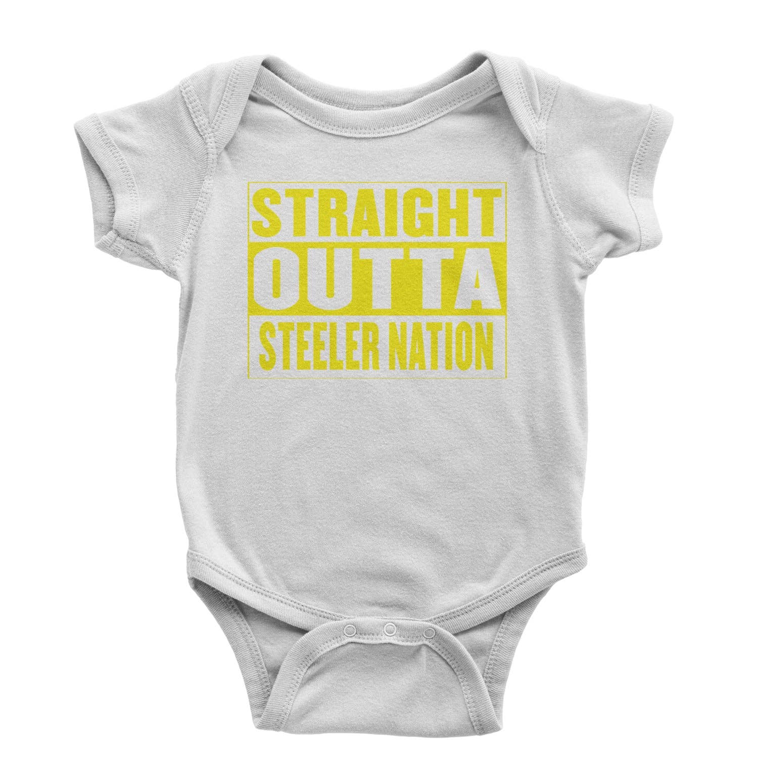 Expression Tees - Vente Body (sans pieds) – bébé - Body une pièce et t-shirt de football Straight Outta Steeler Nation pour bébé1
