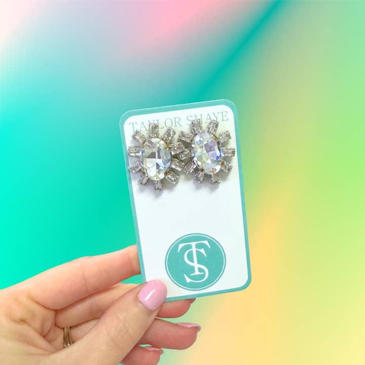Taylor Shaye Designs - Wholesale Stud/Post Earrings - Crystal Oval Stud3