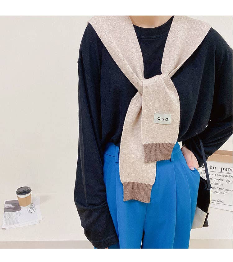 VividLux - Wholesale Wrap - Women's - Cozy Colorblock Knit Shawl23