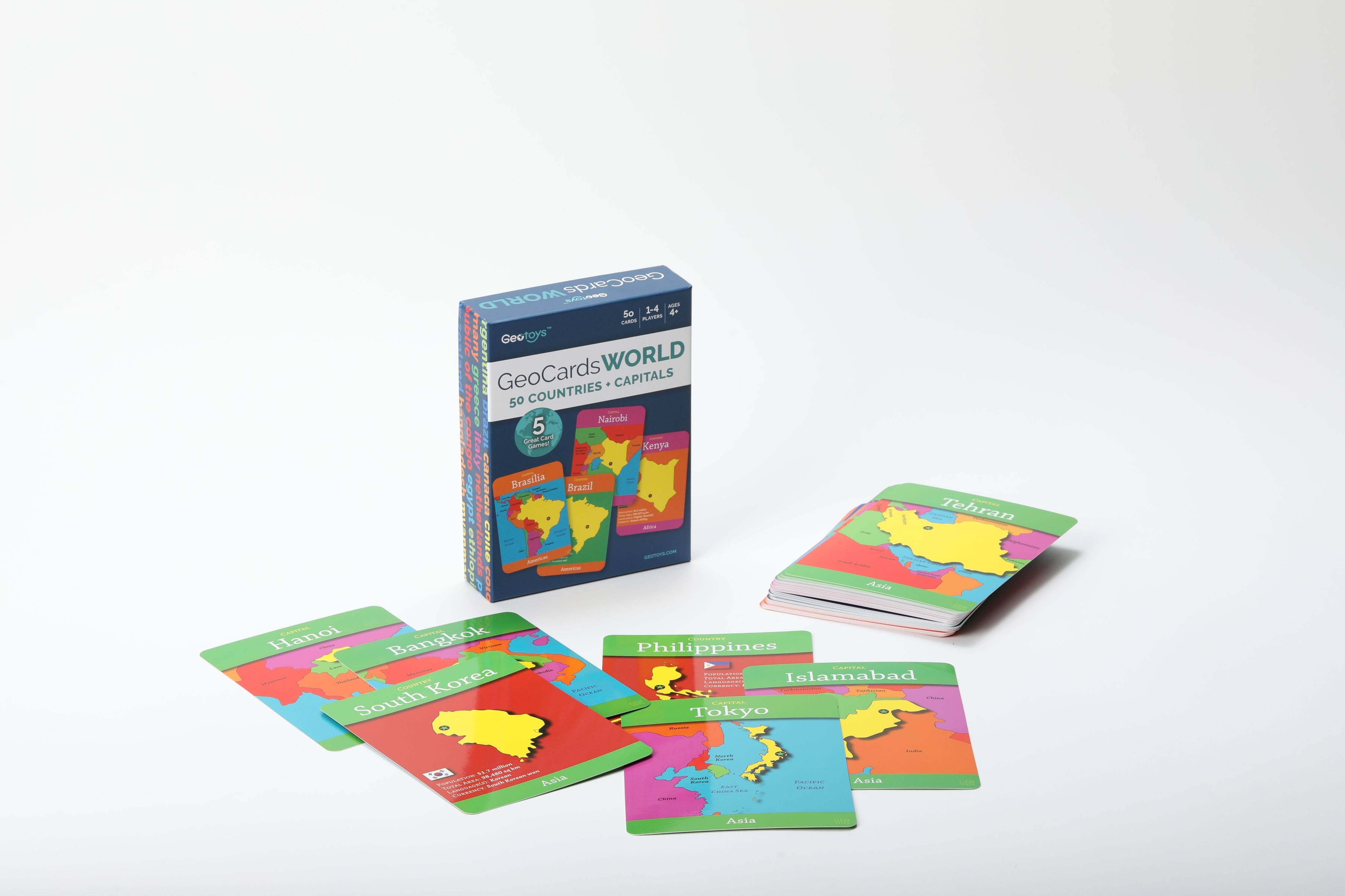 Geotoys - Wholesale Card Game - GeoCards World 5-in-1 Card Games1