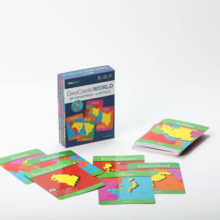 Geotoys - Wholesale Card Game - GeoCards World 5-in-1 Card Games1