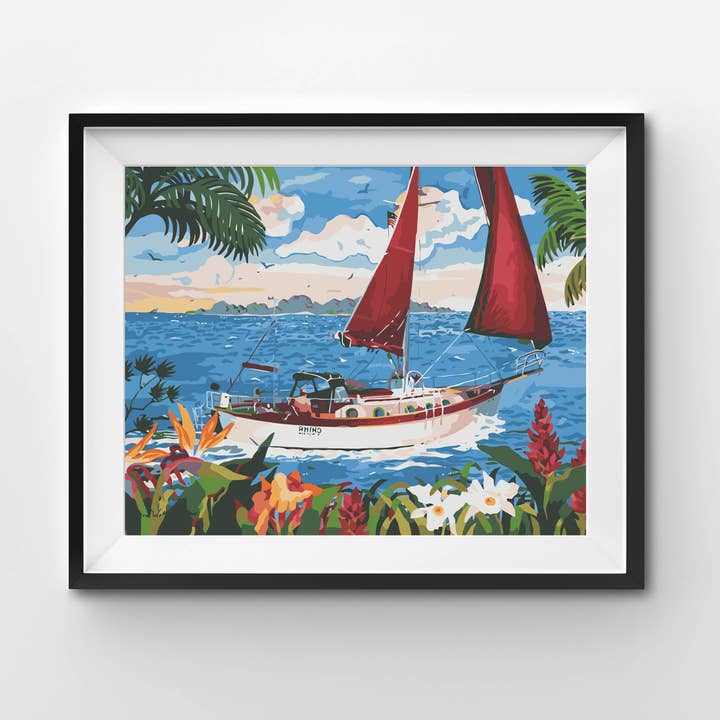 Winnie's Picks - Wholesale DIY Craft Kit - Sail Away - DIY Paint by Numbers Kit - 2025 Gift