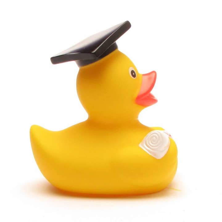 Duckshop – Großhandel Badespielzeug – Baby – Badeente Akademiker - Gummiente
