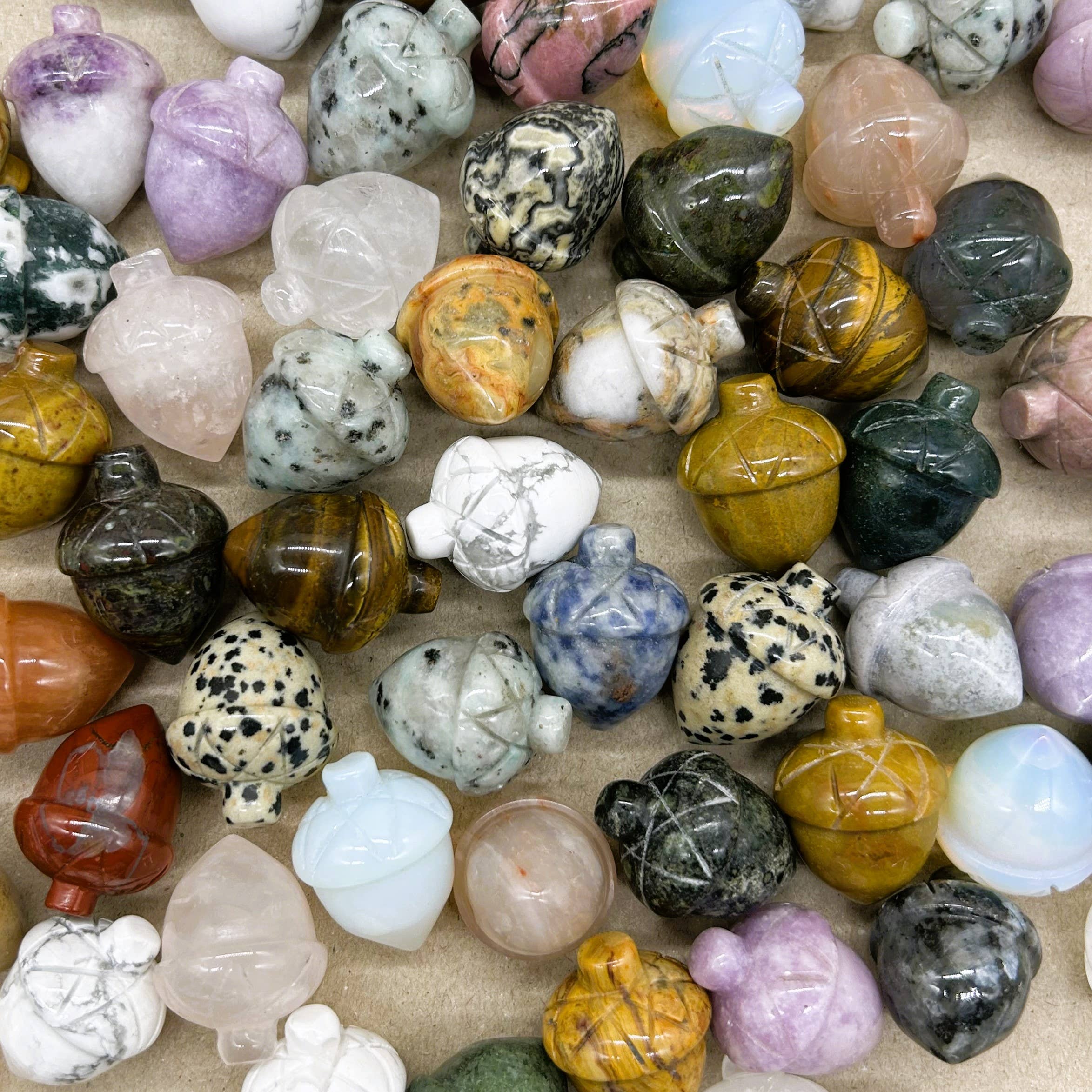 Mindful Living Co. - Wholesale Spiritual Stone/Crystal - Acorn  Handmade Gemstone Carving4