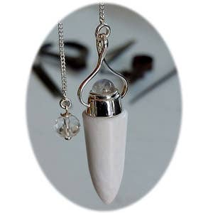 Pêndulo Mestre Sterling - Escolocite e Pedra da Lua por atacado de Crystal Earth Sterling