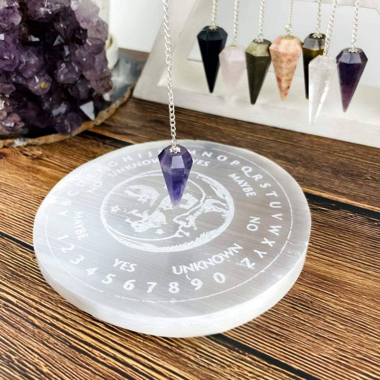Rock Paradise - Wholesale Crystal Charging Plate - Crystal Selenite Etched Charging Plate Engraved1