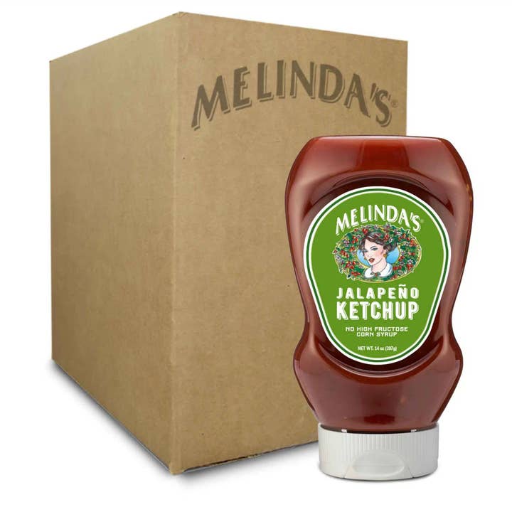 Melinda’s Foods, LLC - Wholesale Ketchup - Melinda’s Jalapeño Ketchup (Squeeze 6 pk Case)