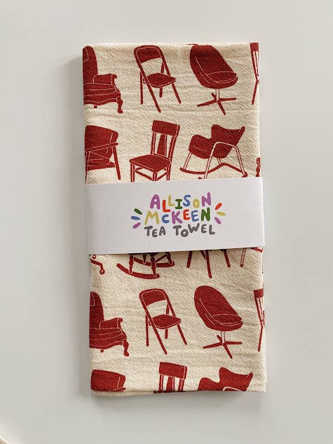 Allison Mckeen Art - Wholesale Tea Towel - tea towel - chairs1
