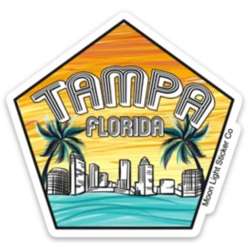 Tampa Sticker for wholesale by Moon Light Sticker Co