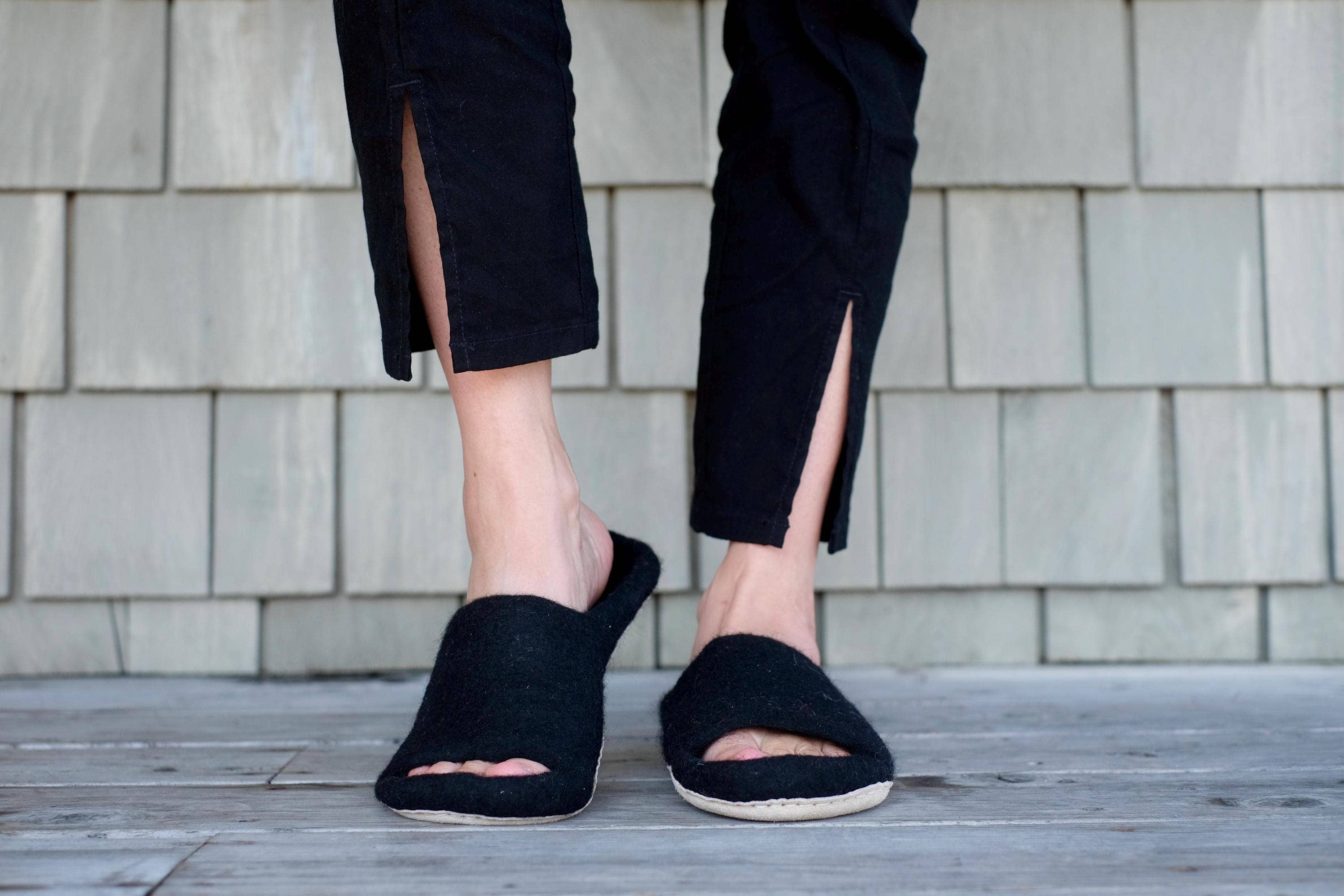 Fuzzy cove - Wholesale Slippers - Women's - Luxury Organic Merino Wool Slipper Slides | Women | Eco-Friendly Warmth, or Leather Foot Sole, Arch Support Home Cozy Comfort Gift3