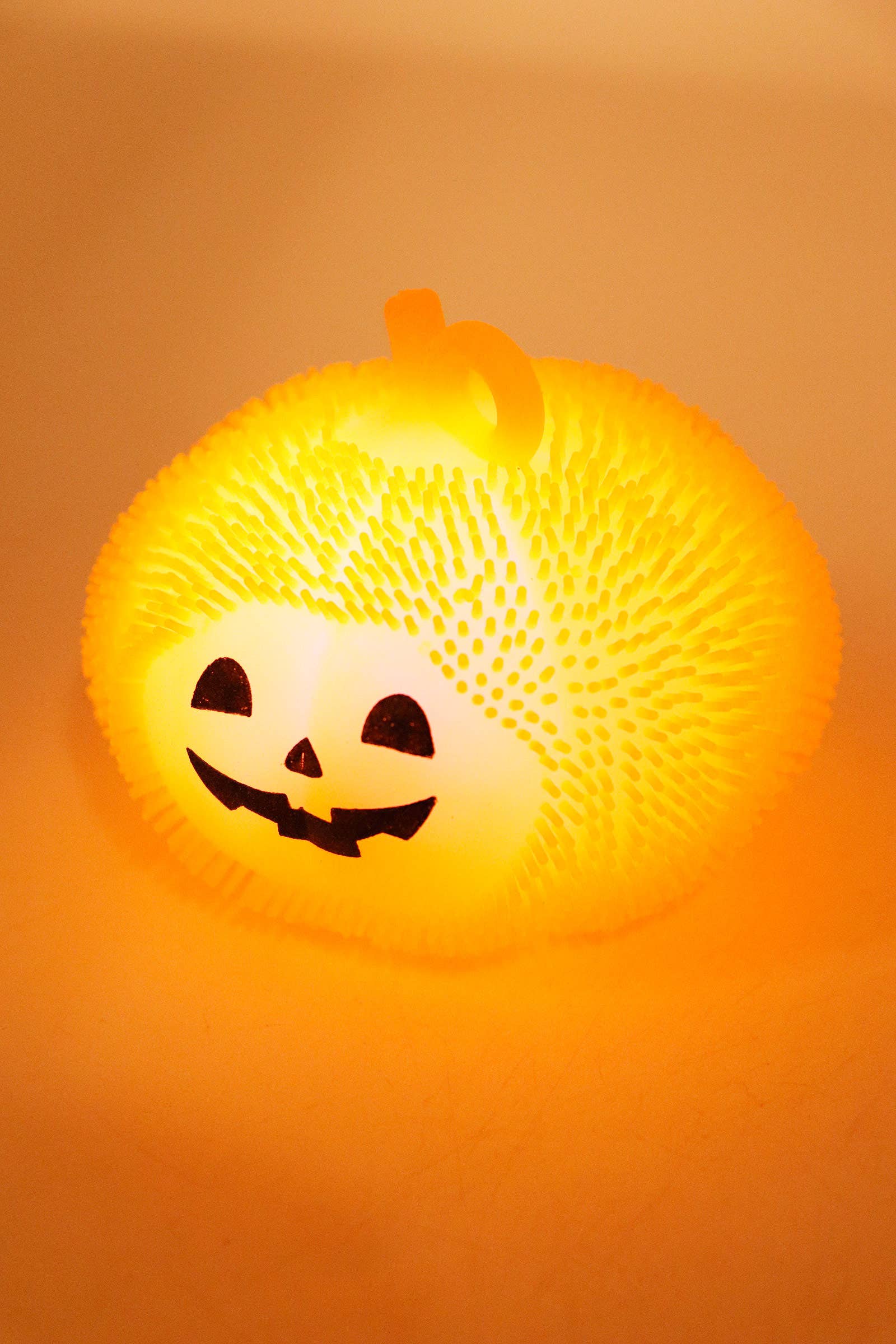 AS SHOWN Halloween Pumpkin Spiky Puffer Led Squishy Ball for wholesale on Faire3