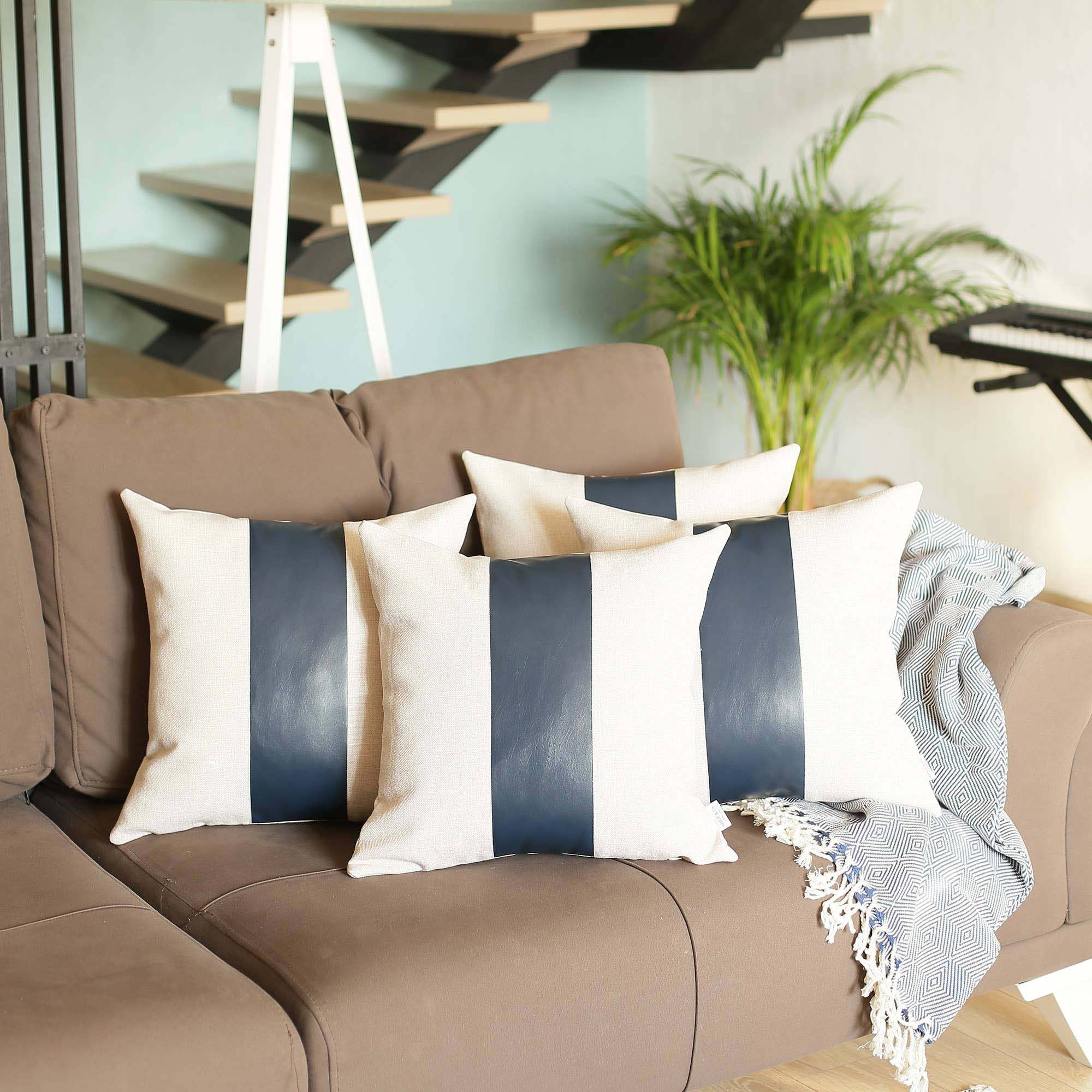 MIKE & Co.   NEW YORK – Großhandel Zierkissenbezug – Dekokissenbezug aus veganem Kunstleder, 4 Stück9