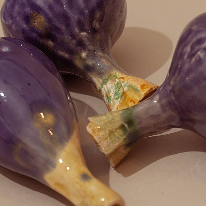 Eturel Madrid - Wholesale Decorative Tabletop Object - Fig glazed ceramic replica 2 pcs.1