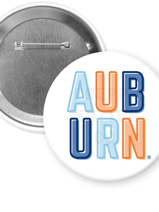 Multicolor Auburn Gameday Button for wholesale by Preppy Button Co. LLC.