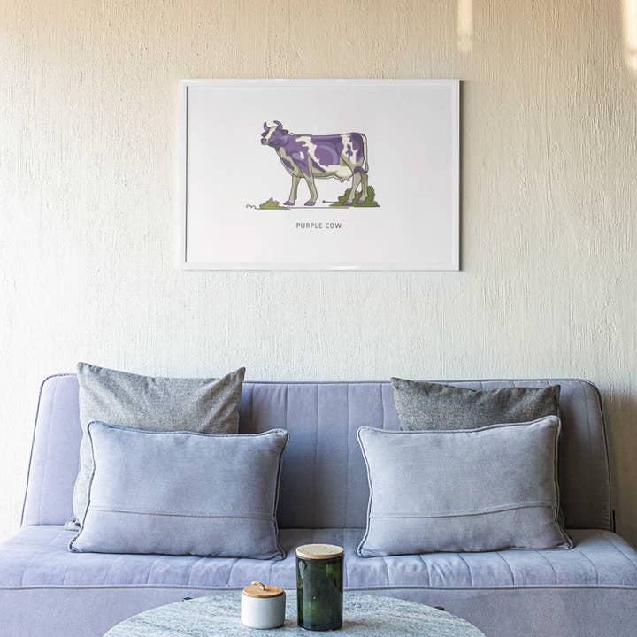 A. B. Newton and Company - Wholesale Art Print - Purple Cow | Winter Garden Landmark Series