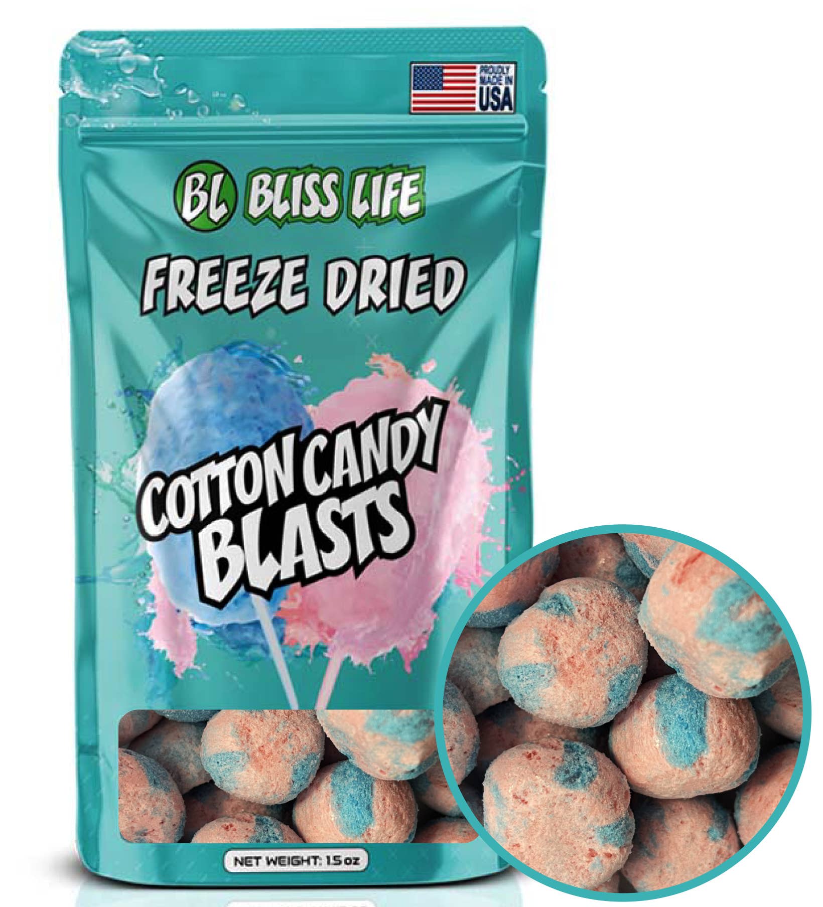 Bliss Life - Wholesale Cotton Candy - Display - 60 Count - Blasts Variety Pack2