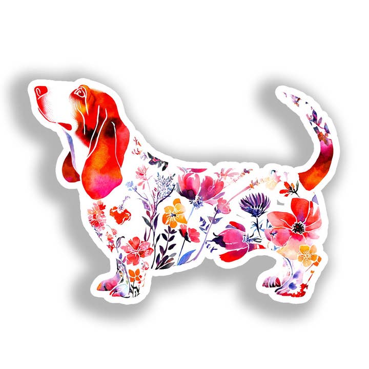 Basset Hound Dog Decal Sticker # A018713 for wholesale by Yoonek Graphics