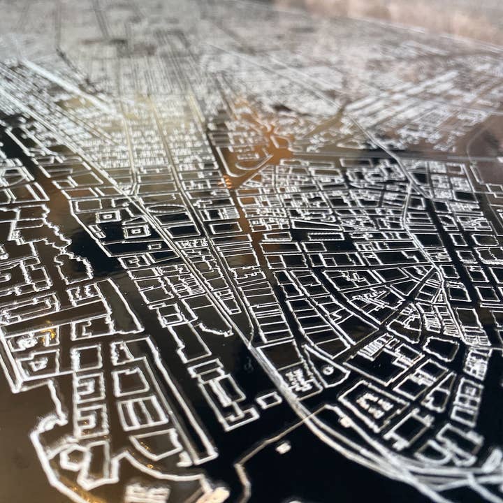 Brandthout. - Wholesale Map - Metal citymap Rotterdam