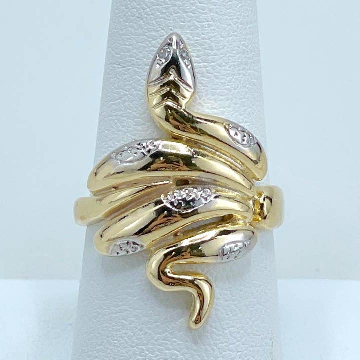 18K Gold and Silver Filled Sake Ring for wholesale by DIJU Jewelry