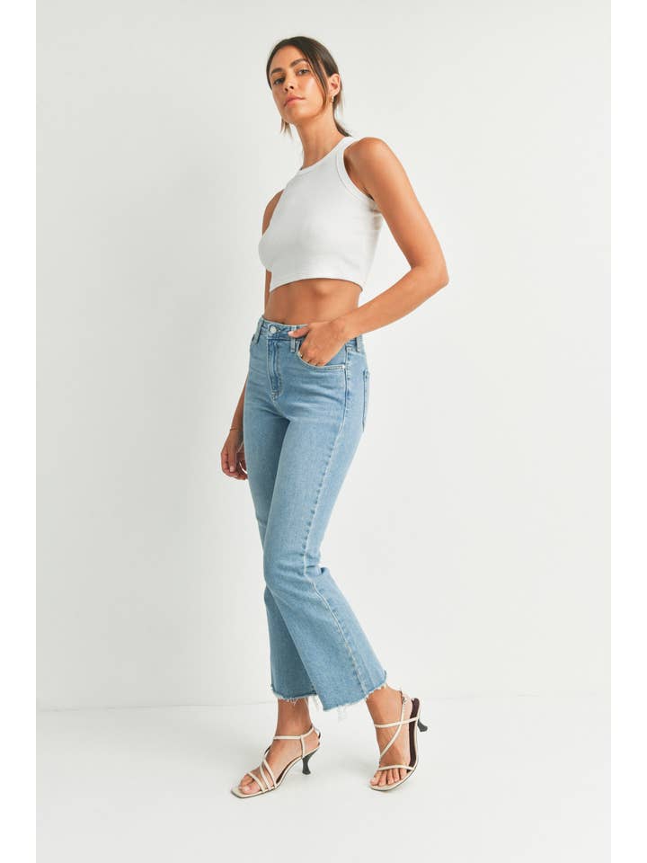 JUST BLACK DENIM - Wholesale Jeans - Women's - BP420J - LT - Vintage Cropped Flare