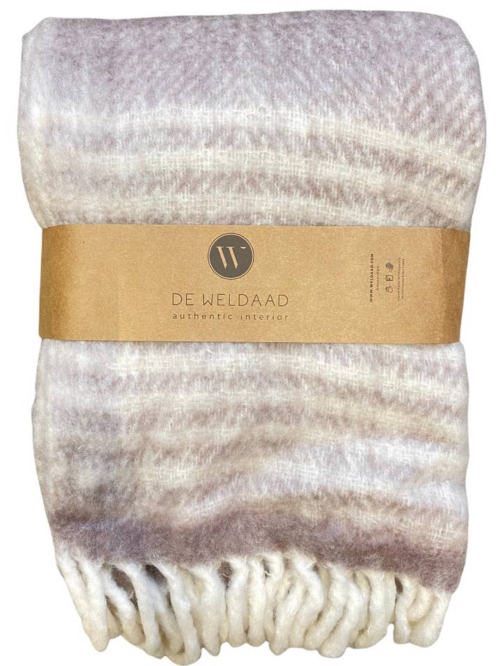 Plaid purple LI005 voor wholesale door De Weldaad Authentic Interior